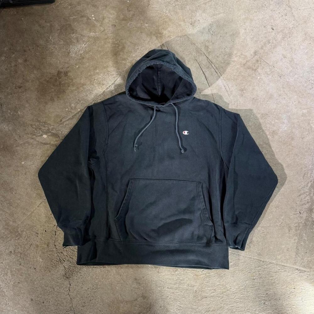 Champion Reverse Weave Black Hoodie